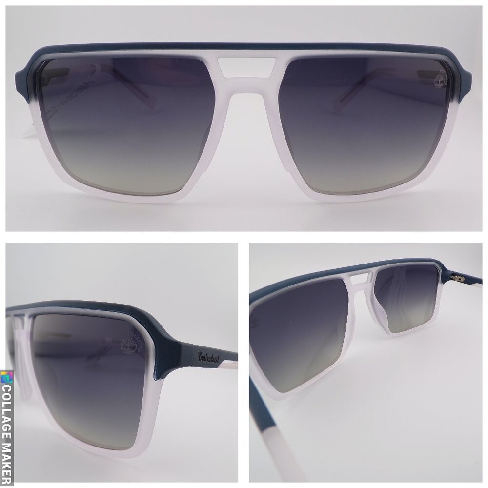 Timberland Polarized Square Two Tone Aviator Shades, Non-slip Rectangle Pilot